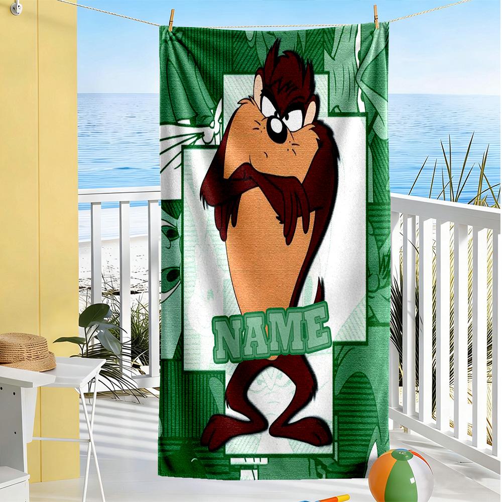 Warner Bros. Movies Customize Text Beach Towel Super Soft & Absorbent Perfect for Traveling Yoga Camping and Swimming