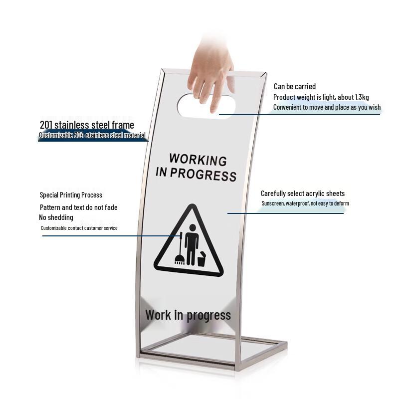 Keweng Acrylic 'Work in Progress' Warning Sign