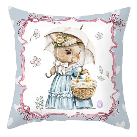 Пасхальный кролик Весенняя наволочка наволочка украшение мягкая износостойкая не выцветающая квадратная