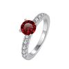 Bague Ringen Женское кольцо с муассанитом и бриллиантом цвета D, 1 карат, свадебное ювелирное изделие из стерлингового серебра 925 пробы, классический дизайн с четырьмя когтями, подарок