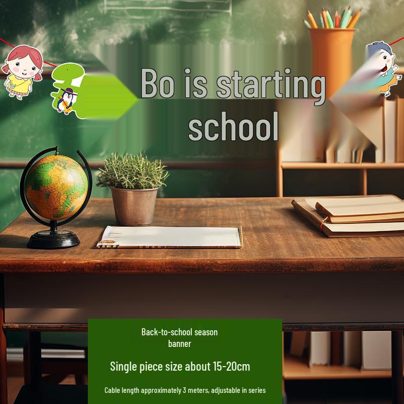 Creative Back-to-School Cartoon Banner Decoration for Classrooms and Kindergartens