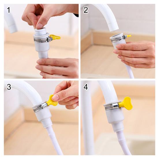Распылительный шланг Портативная насадка для душа Легкая регулируемая герметичность Брызгозащищенная ванна с одним краном
