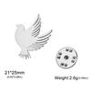 Cazador Stainless Steel Pigeon Dove Bird Lapel Pins Brooch for Women Men Suit Collar Badges on Backpack Jewelry 2026 Gift New