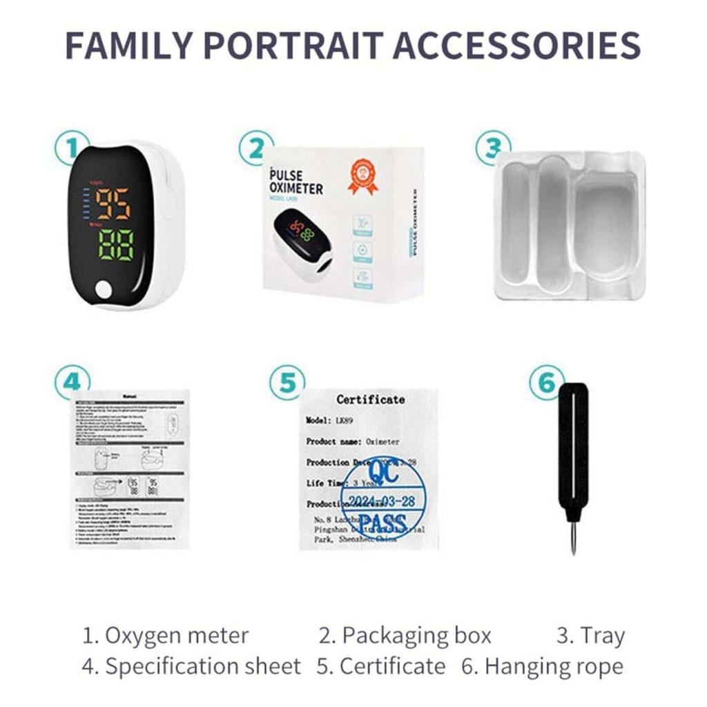 Gemstone BloodOximeter SMH-01 Finger Clip PulseOximeter LED Saturation Detector