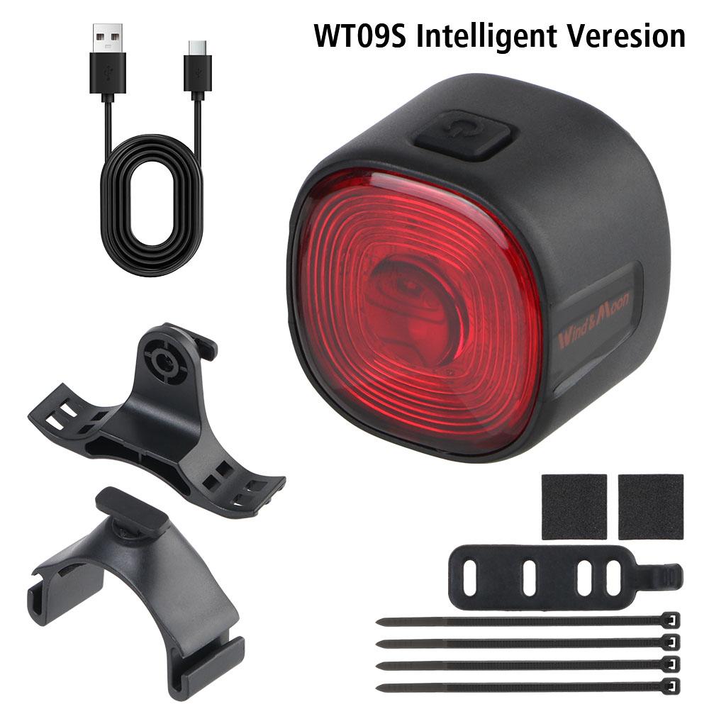 6 режимов освещения Высокая яркость Велосипедный светодиодный задний фонарь Водонепроницаемый велосипедный задний фонарь Интеллектуальный тормозной задний фонарь для велосипеда Зарядка через USB