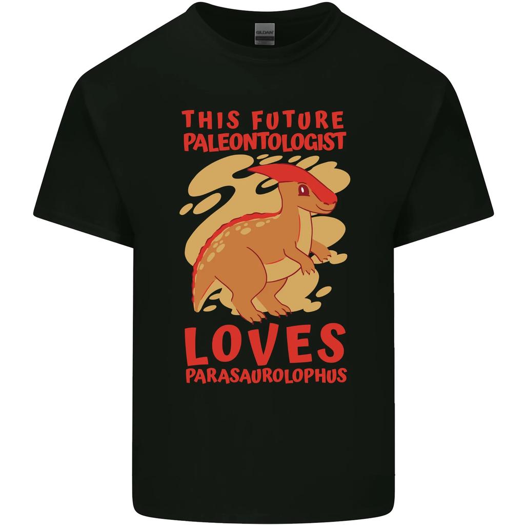Dinosaur Palaeontologist Loves Parasaurolophus Kids T-Shirt Childrens