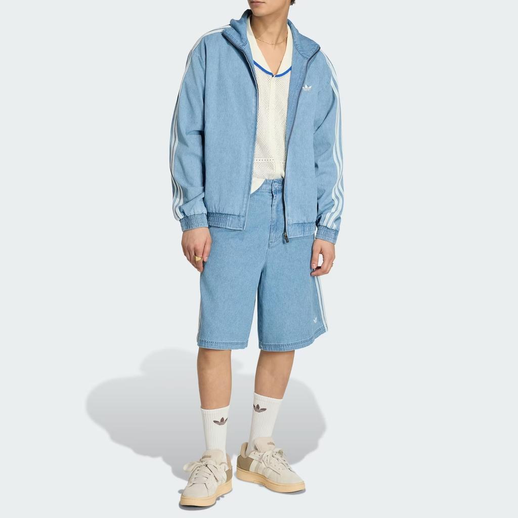 adidas Denim Chino Shorts Asia Sizing 'Light Blue' Men's KX1192