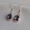 Mystic Topaz Earrings, Handmade 925 Sterling Silver Earring, Round Topaz Earrings, Birthday Gift, Rainbow Earring, Gemstone Earrings