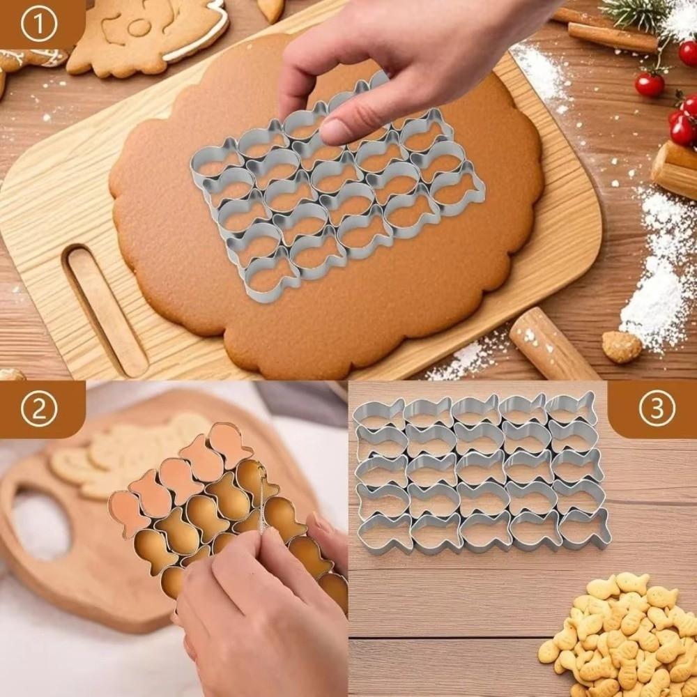 Non-Stick Fish Shaped Baking Mold Stainless Steel Biscuit Cutters Fondant Cookie Cutter Kitchen