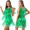 Women's Glitter Sequin Ballroom Latin Dance Dress Sleeveless Sparkle Party Cocktail Dresses