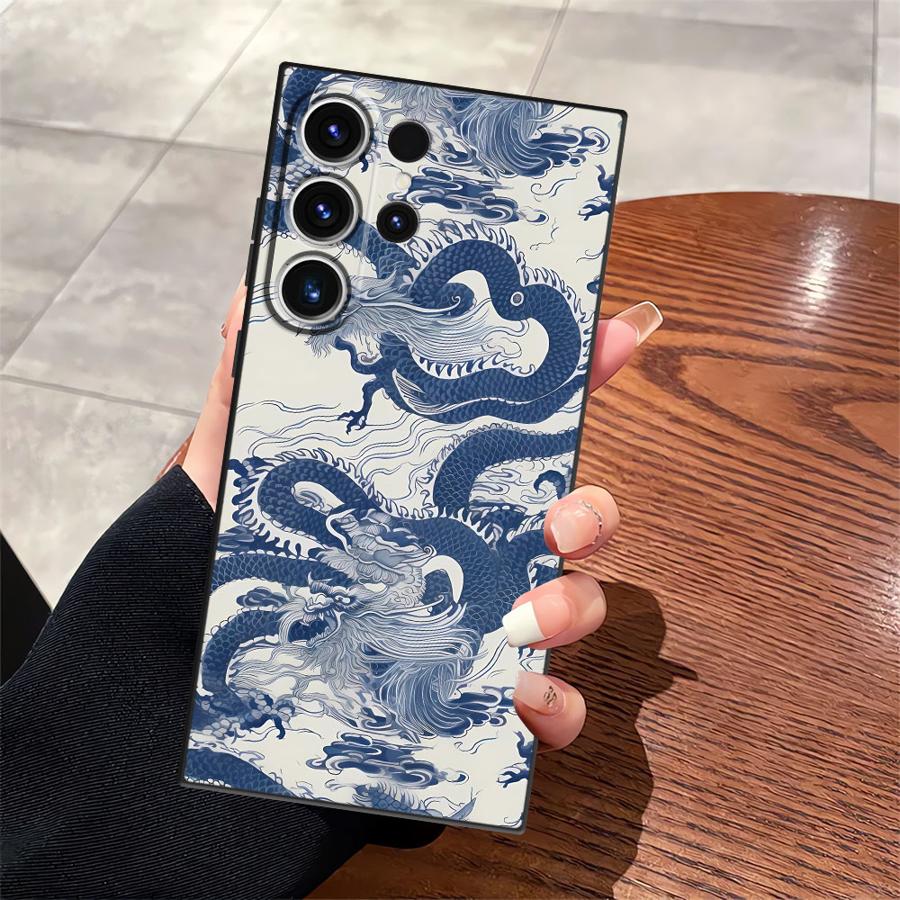 Чехол для телефона Funda для Samsung Galaxy Note 20 Ultra 8 9 10 S21 FE S20 S23 S10 S9 S25 Ultra S24 Plus Тотем Дракона