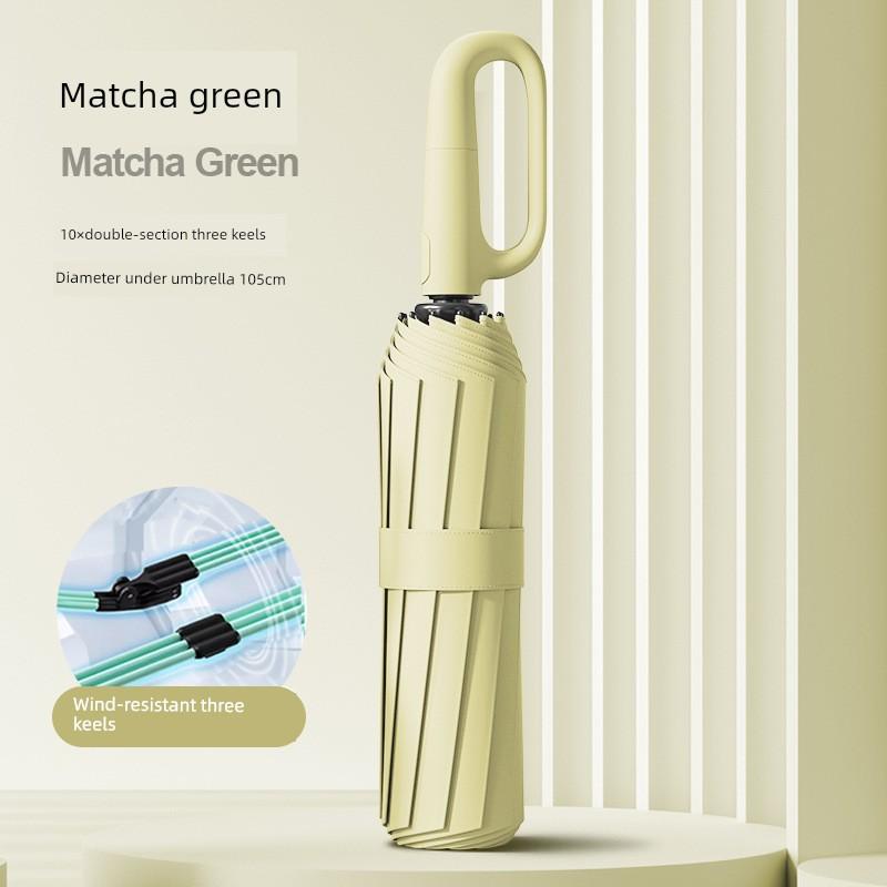 Fully Automatic Ring-Lock Umbrella, Enlarged, Thickened, and Reinforced, Specifically for Students, Foldable, Dual-Use for Sun and Rain, for Men and