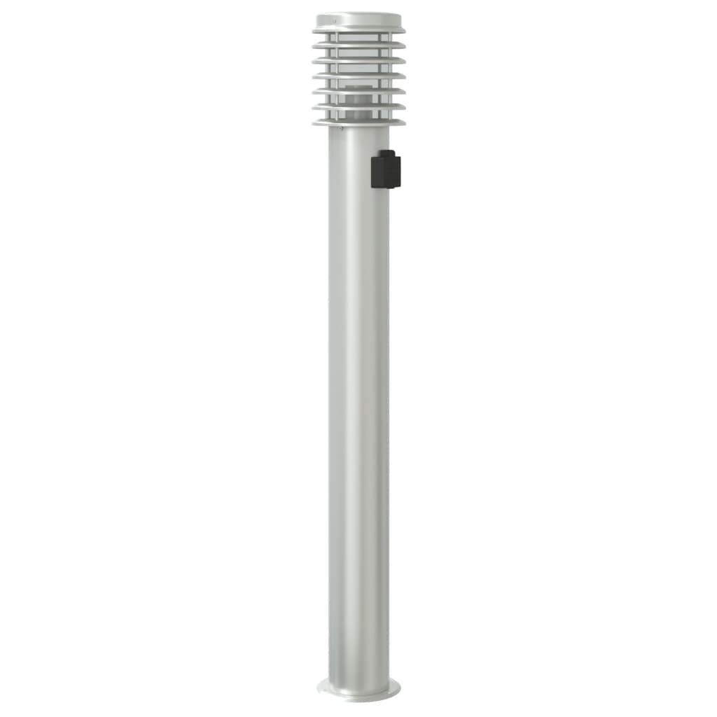 Path Light with Socket Silver 110 cm Stainless Steel