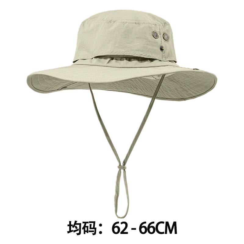 Summer Big Head Circumference Outdoor Mountaineering Hat Men's Anti-ultraviolet Big Eaves Sunshade Bucket Hat Women's Foldable Sunscreen Hat