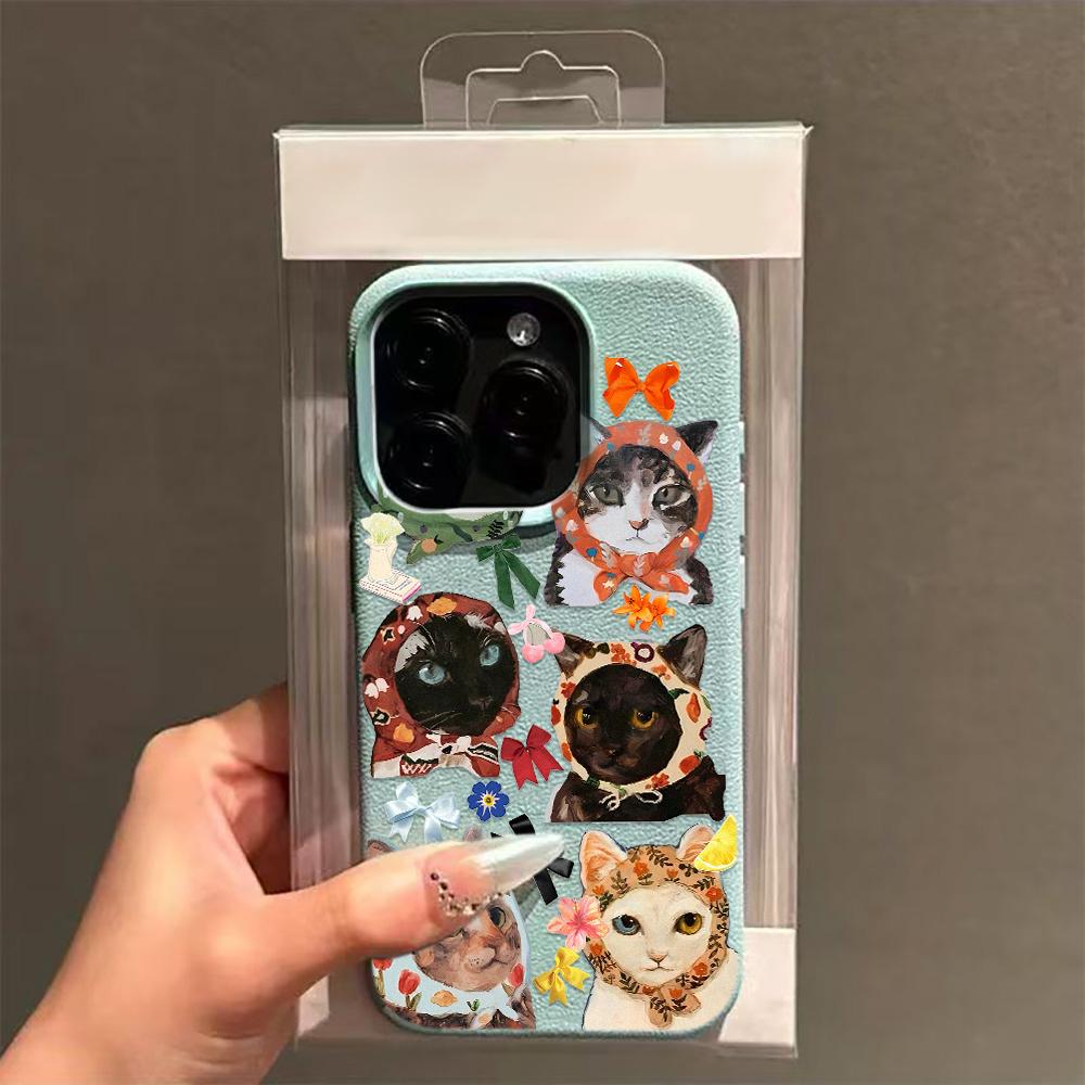 Милый чехол-кошка из ткани, противоударный чехол для телефона iPhone 16 15 Promax, чехол 14 13 Pro 12 11 xs xr 7 8 plus, чехол-бампер