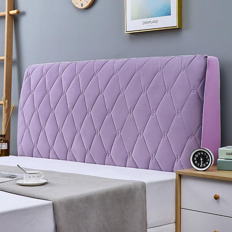 Пледовые чехлы на изголовье, мягкая сумка на спинку, универсальная защита от пыли, удобные двойные покрывала, сплошное цветное покрывало Queen King