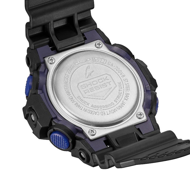 Casio Men's Resin 200M Water Resistant Analog Shock Resistant Quartz Watch GA-700VB-1A