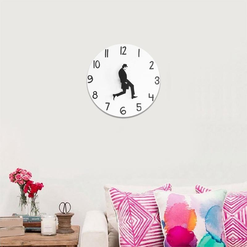 62KD Comedy Inspireds Ministrys Of Silly Walk Wall Clock Comedian Home Decoration Novelty
