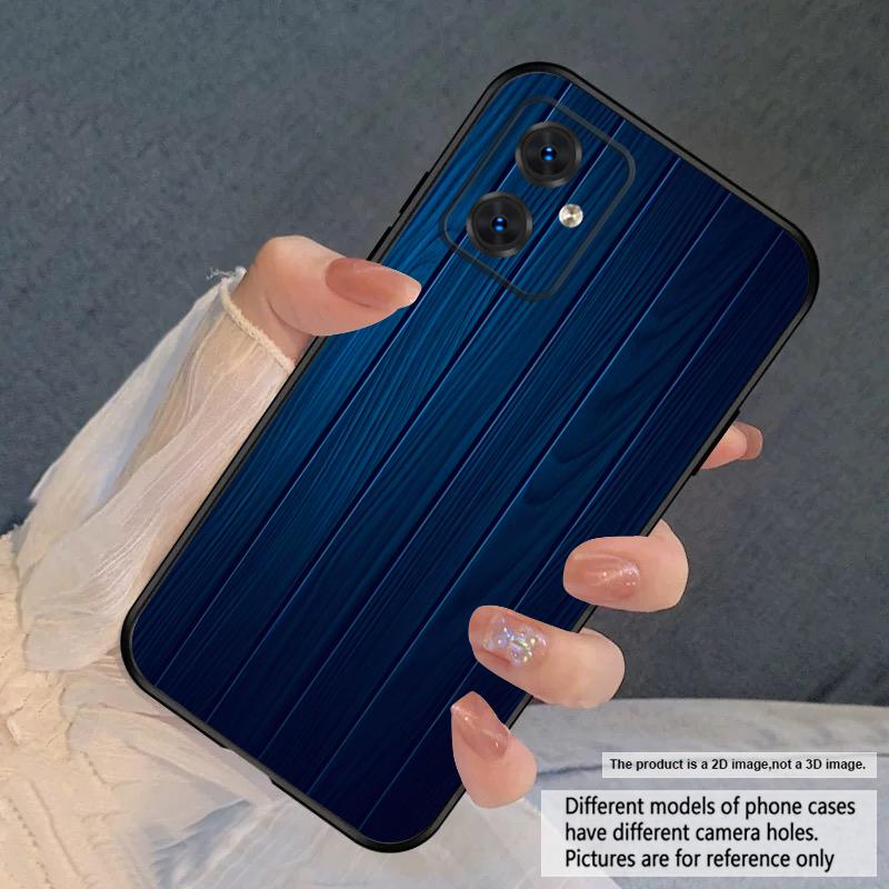 Синяя деревянная текстура Для Motorola Moto G04 14 15 24 34 35 54 55 75 84 85 Edge 40 50 Fusion 60 Fusion силиконовый мягкий чехол для телефона