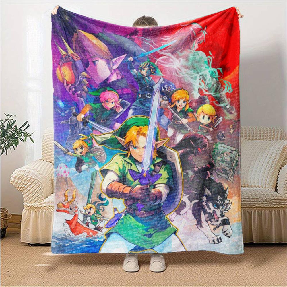 Legend Zelda Print Flannel Blanket High Quality Warm Comfortable Cover for All Seasons Perfect for Gifts Home Decor