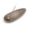 Incense Burner Holder Compatible Sticks Cones Stick No Ash Spillage Stylish Interior Meditation Yoga (Bronze)