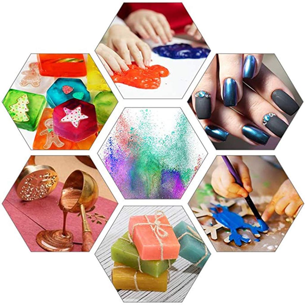 Слюда Порошок 20 Цветов Пигмент Мыловарение Ногти Смола Свеча Глаза Смола Ремесло Ногти Клей Перламутровый Пигмент для Эпоксидный Пигмент Порошок Краситель,