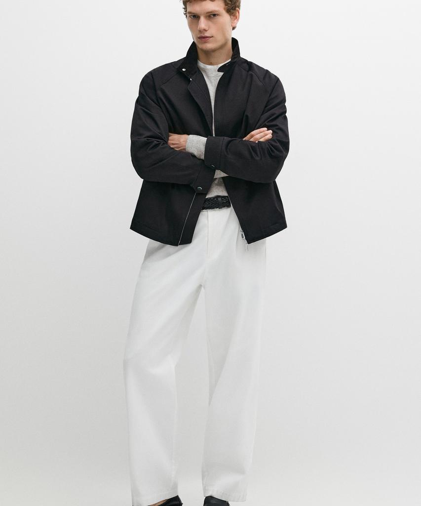 Massimo Dutti Corduroy Detail Bomber Jacket