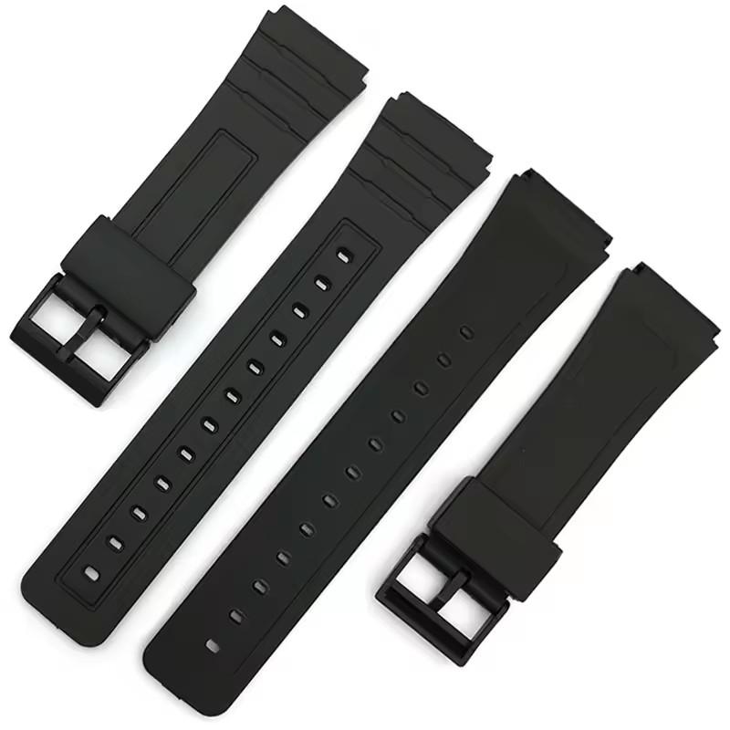 18 мм силиконовый ремешок для Casio W800H W800H A158/168 AE1200/1300 SGW400 F91W F84 F105/108 Браслет Мягкие черные ремешки для часов