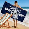 Custom Name,Dallas Cowboys Print Beach Towel, Large Soft Quick Dry Towel for Beach Camping Swimming