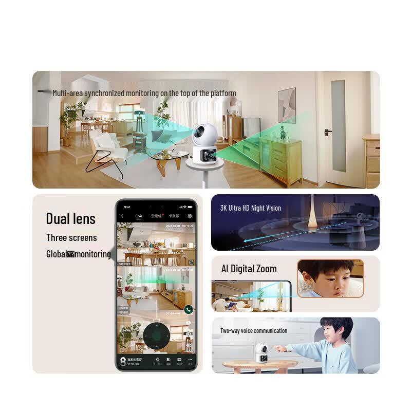 360 P500 Dual 5MP Smart Home Security Camera (CN version)