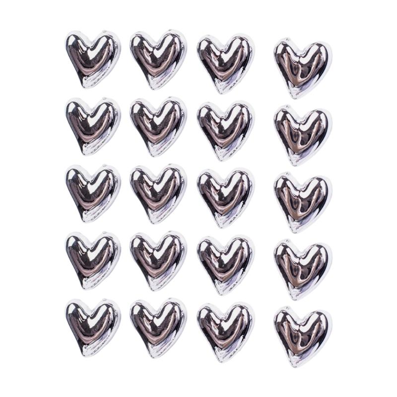 Heart Resins Magnets Pack of 20 Decorative Piece for Metal Surfaces