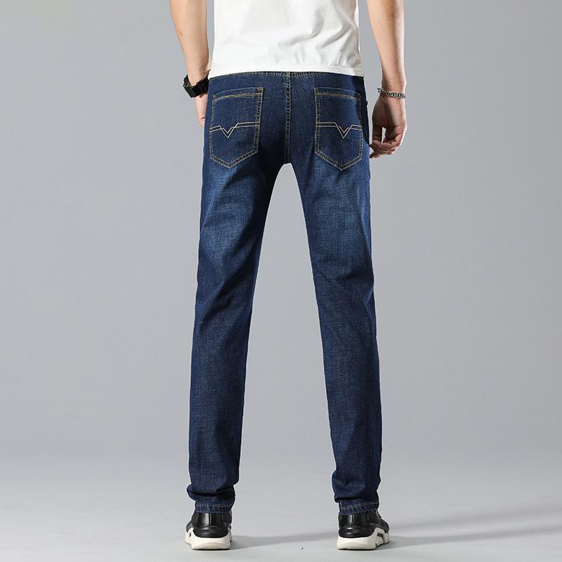 Four Seasons New Business Stretch Jeans Men's Korean Edition Loose Casual Straight Pants Large Men's Pants