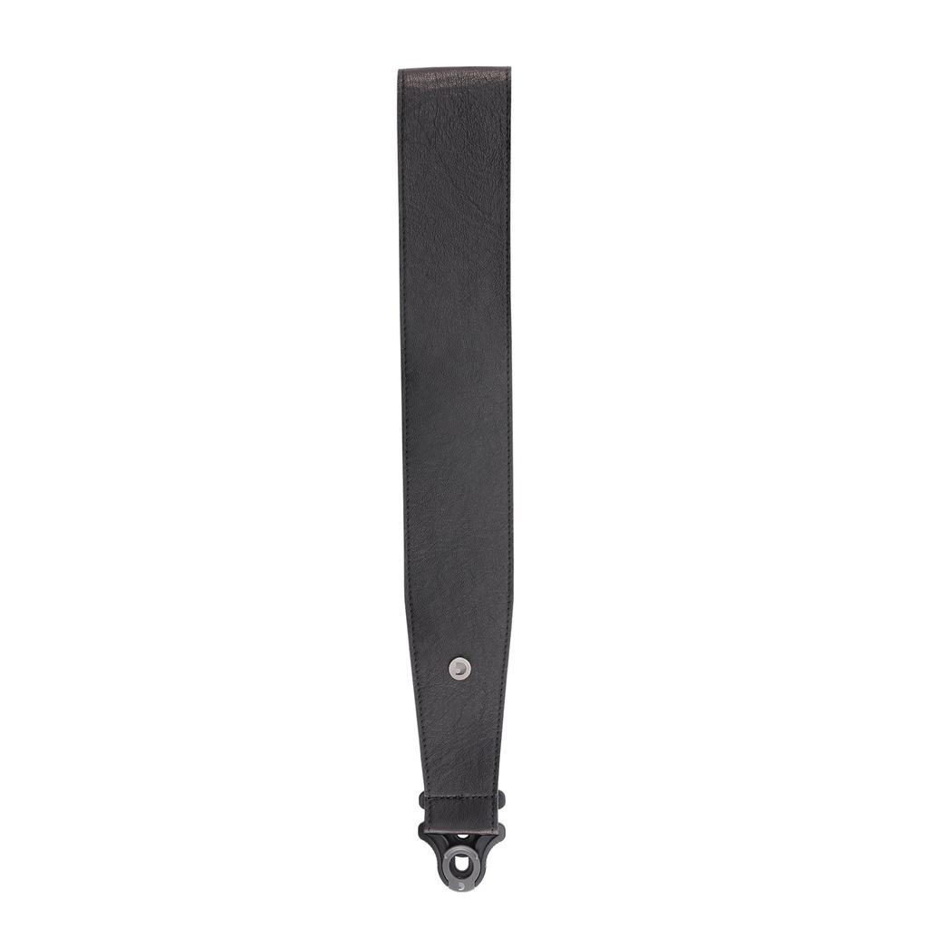 Guitar Strap with Strap Lock Structure Comfort Leather Auto Lock Guitar Strap Black 30BAL00 D'Addario