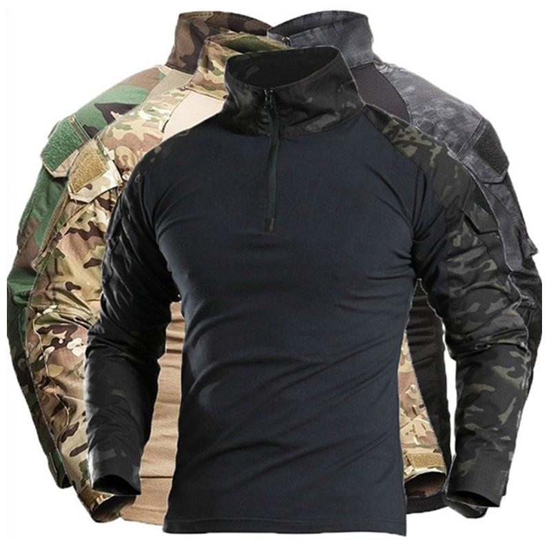 Новая тактическая камуфляжная военная форма, одежда для мужчин, армия США, мультикам, охотничьи боевые футболки