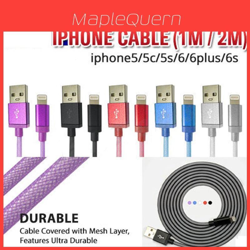 Светящийся черный плетеный USB-кабель для зарядки и синхронизации для iPhone iOS