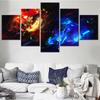 Модульные Hd принты, картины, домашний декор, 5 шт., холст, японское аниме, кроссовер, версия, плакат, настенная работа для гостиной, без рамки