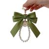 Matte Pearl Bow Keychain Pendant for Girls
