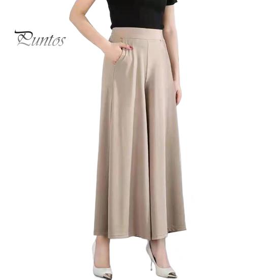 Женские брюки-костюмы, эластичные, с высокой талией, широкие, длинные брюки с карманами, однотонные, повседневные брюки для повседневной носки