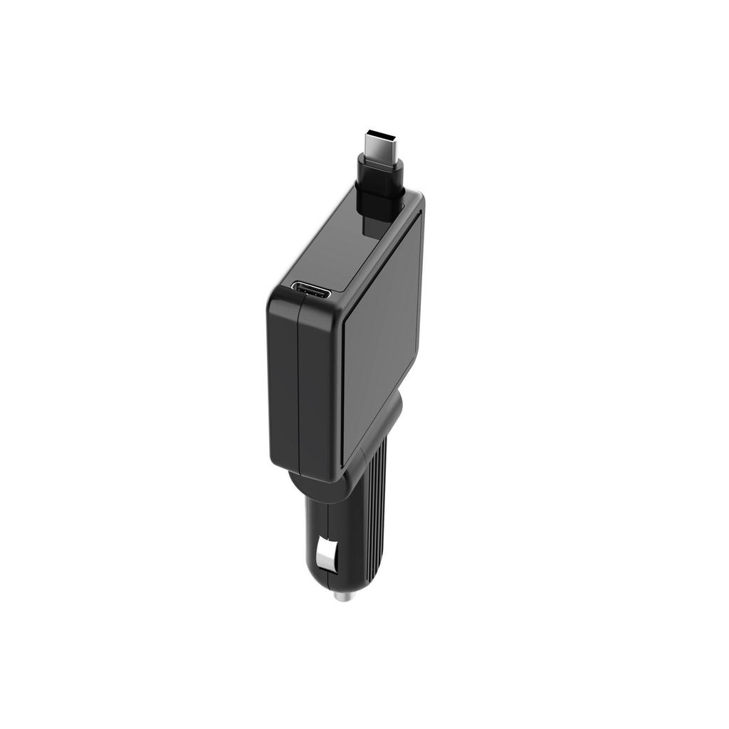 Retractable Car Charger: Foldable, Fast TYPE-C Charging for Mobile Phones