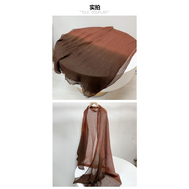 Silk Scarf Women'S Mulberry Silk Solid Color Versatile Summer Scarf Thin Sunscreen Outer Shawl Yarn Brown