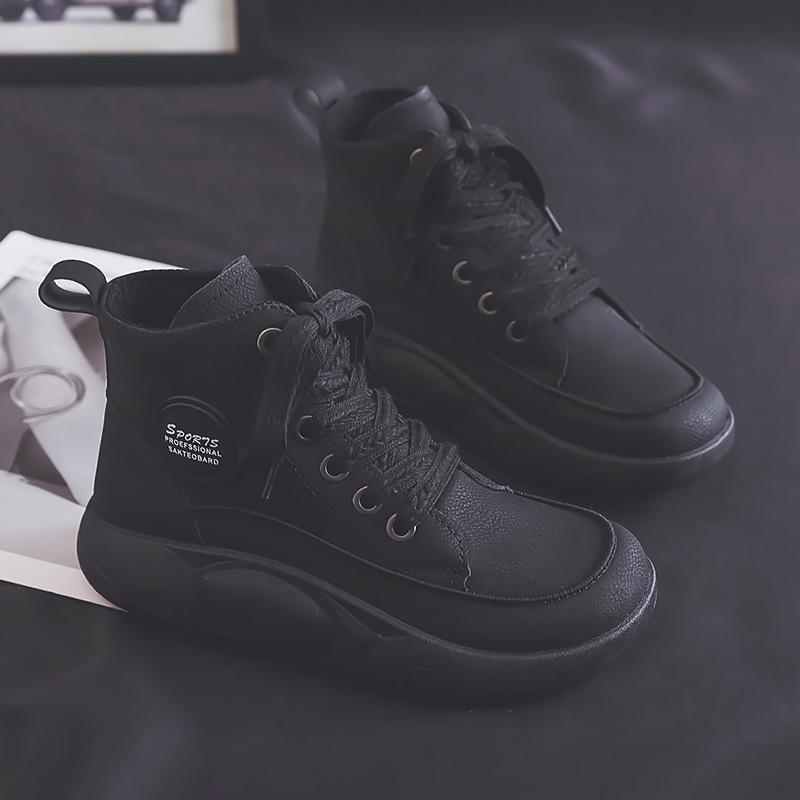 Новые туфли с высоким берцем, мягкий каблук, удобная обувь, нескользящая универсальная платформа, увеличивающая рост, дышащая, качающаяся обувь для женщин