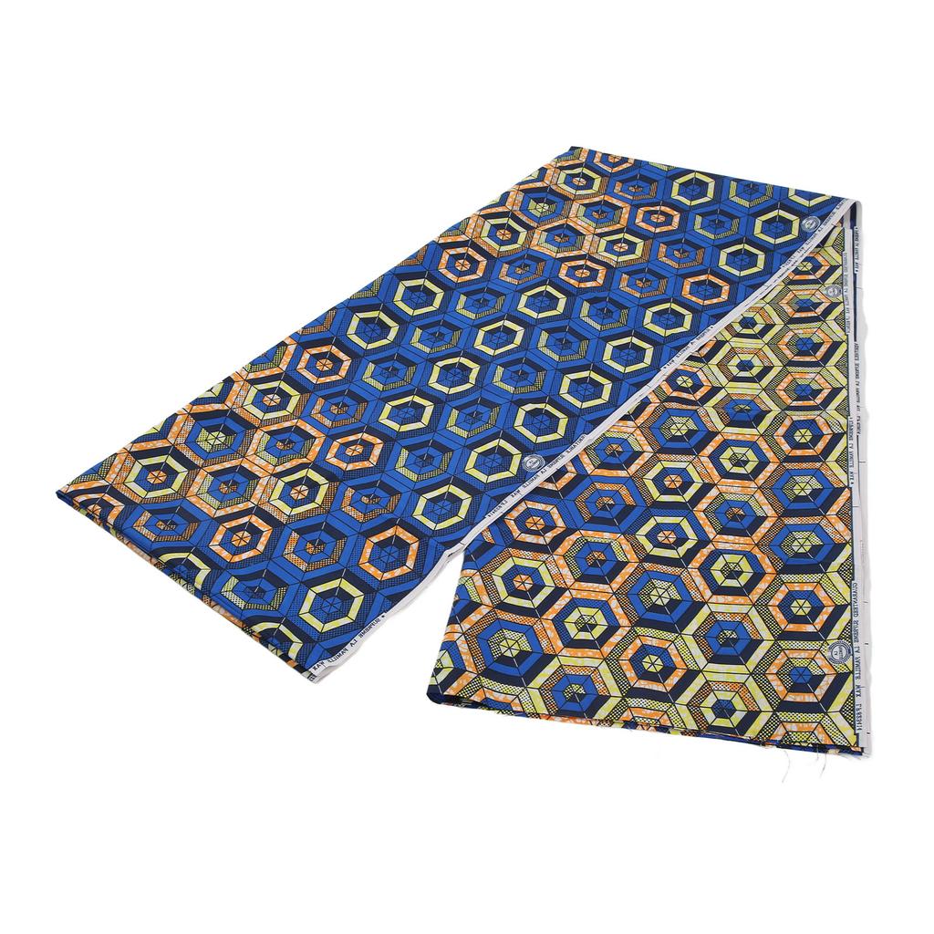 6 Yards African Polyester Wax Prints Fabric Various Colorful Patterns Geometric Pattern Polyester Farbic for DIY Dresses