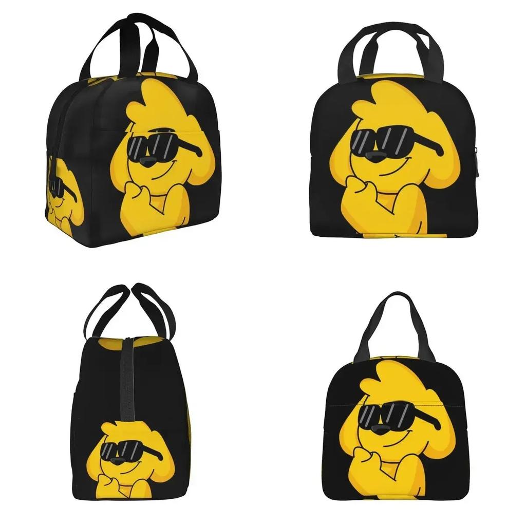 M-Mikecrack-S Mike Cute Yellow Dog Insulated Lunch Bag for Women Children Leakproof Food Boxes Thermal Lunch Box Tote
