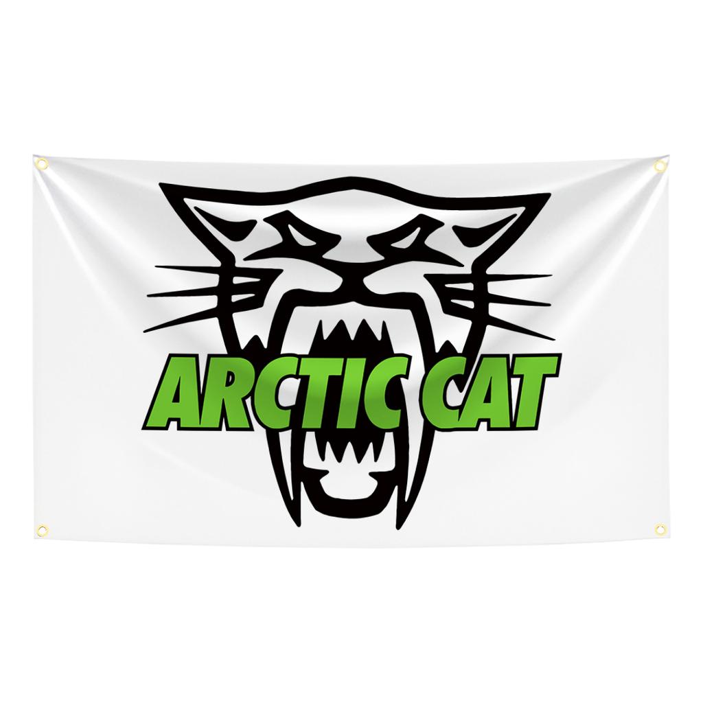 90x150 см Флаг A-Arctic Cat для вездехода Гобелен Полиэстер Цифровая печать Баннер Настенное искусство для гаража Наружное украшение