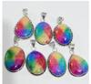 Rainbow Solar Quartz Gemstone 925 Sterling Silver Plated Handmade 5 PCs Fancy Pendants Jewelry SEN-12