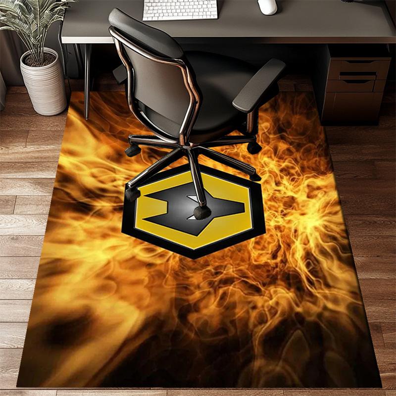 Wolves Team Emblem Printed Office Carpet Chair Cushion Entryway Rug, Rugs for Living Room, Bedroom Christmas gifts