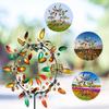 Unique Rainbow Color Metal Windmill Outdoor Wind Spinners Wind Collectors Courtyard Patio Lawn Garden Decoration Gift Dropship