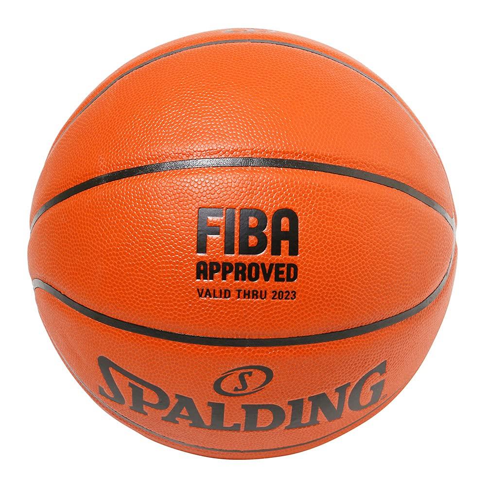 SPALDING Баскетбольный мяч React TF-250, Официальный мяч JBA/FIBA, Размер 7, 77-081J, Коричневый