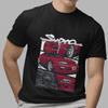 Streetwear Toyota Supra JDM Sports Car Graphic Black Casual Men’s T-Shirt Top