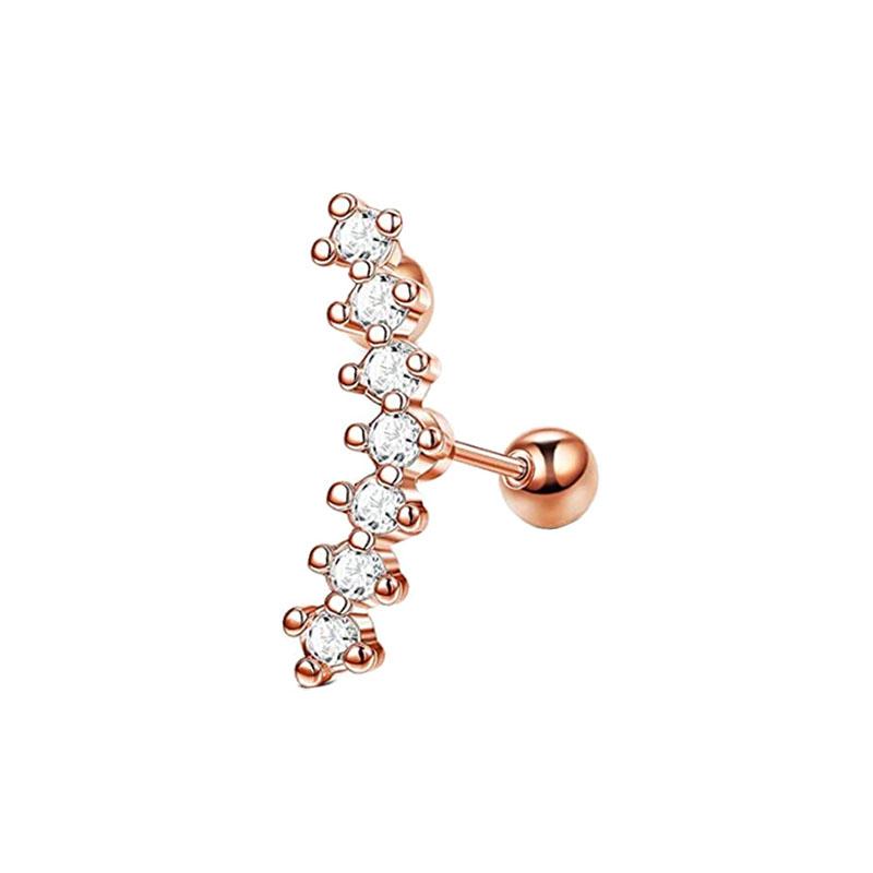 Модные унисекс серьги для пирсинга козелка серьга-лабрет гвоздик мочка носа ухо цветок для губ плоская спираль для хряща 1 шт крестообразное украшение кристалл ракушка